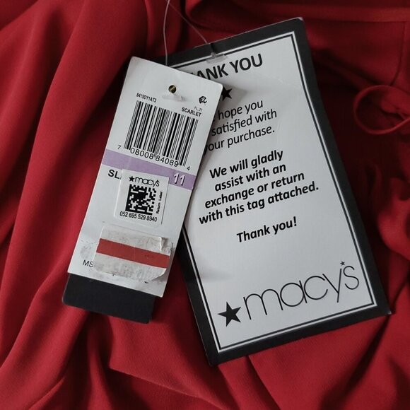 City Studio Sleeveless Bodycon Dress Sz 11 Red Ruched Side Slit Party Club - Picture 7 of 11